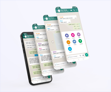 Picture of mobile communication app