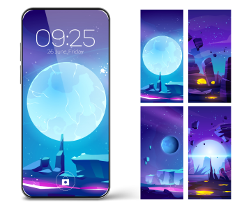 Illustration of a mobile screen